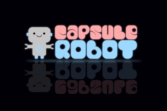 Capsule Robot: A Sweet and Thick Lettered Display Font for Creative Projects