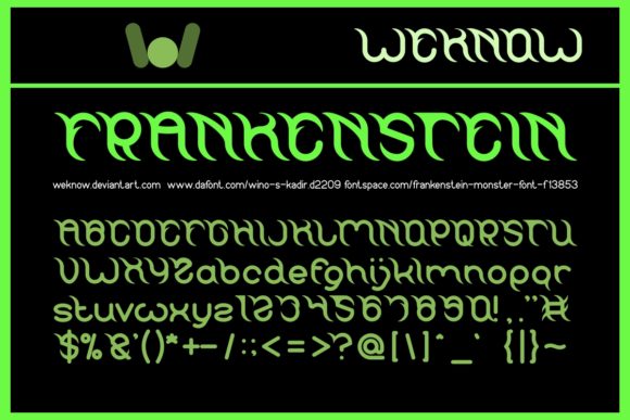 Frankenstein: A Unique Display Font for Creative Expression