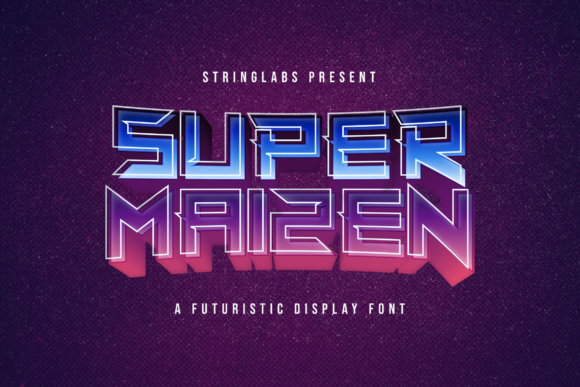 Super Maizen: A Bold and Futuristic Display Font for Strategic Creativity