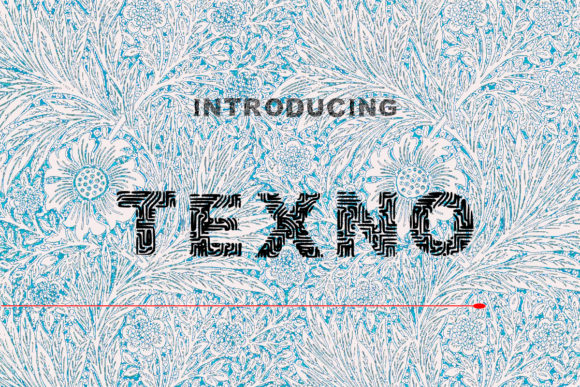 Texno: A Bold Display Font for Tech-Inspired Design